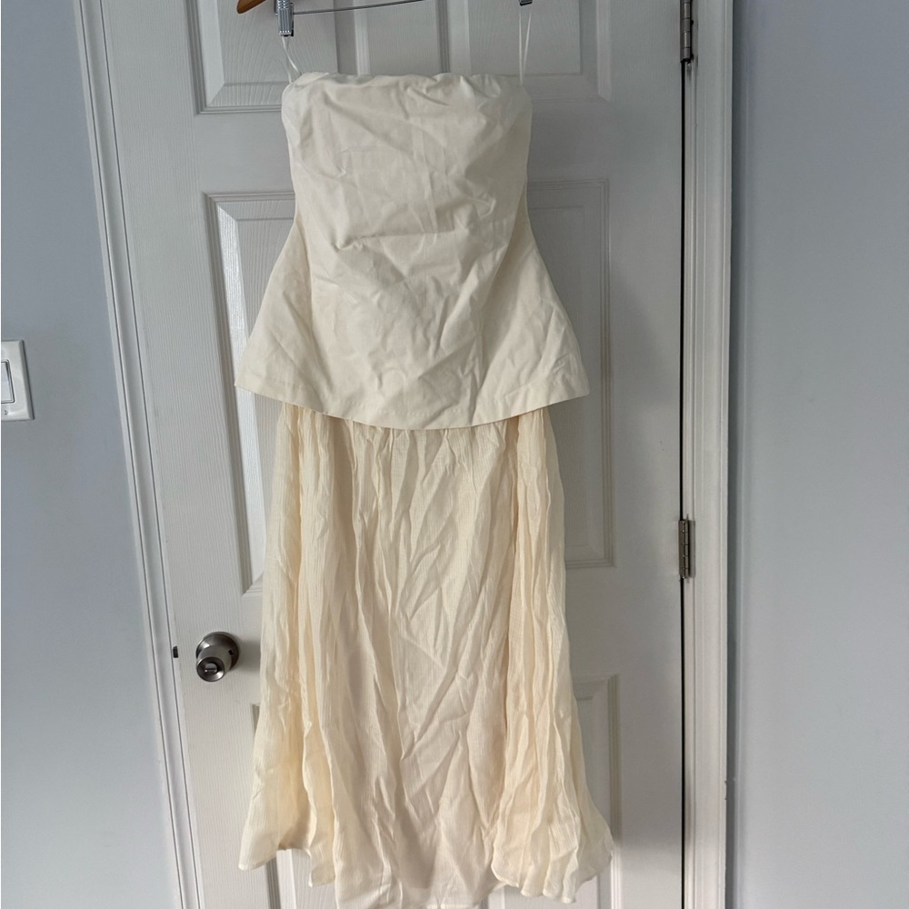 Moon River Cream Strapless Dress